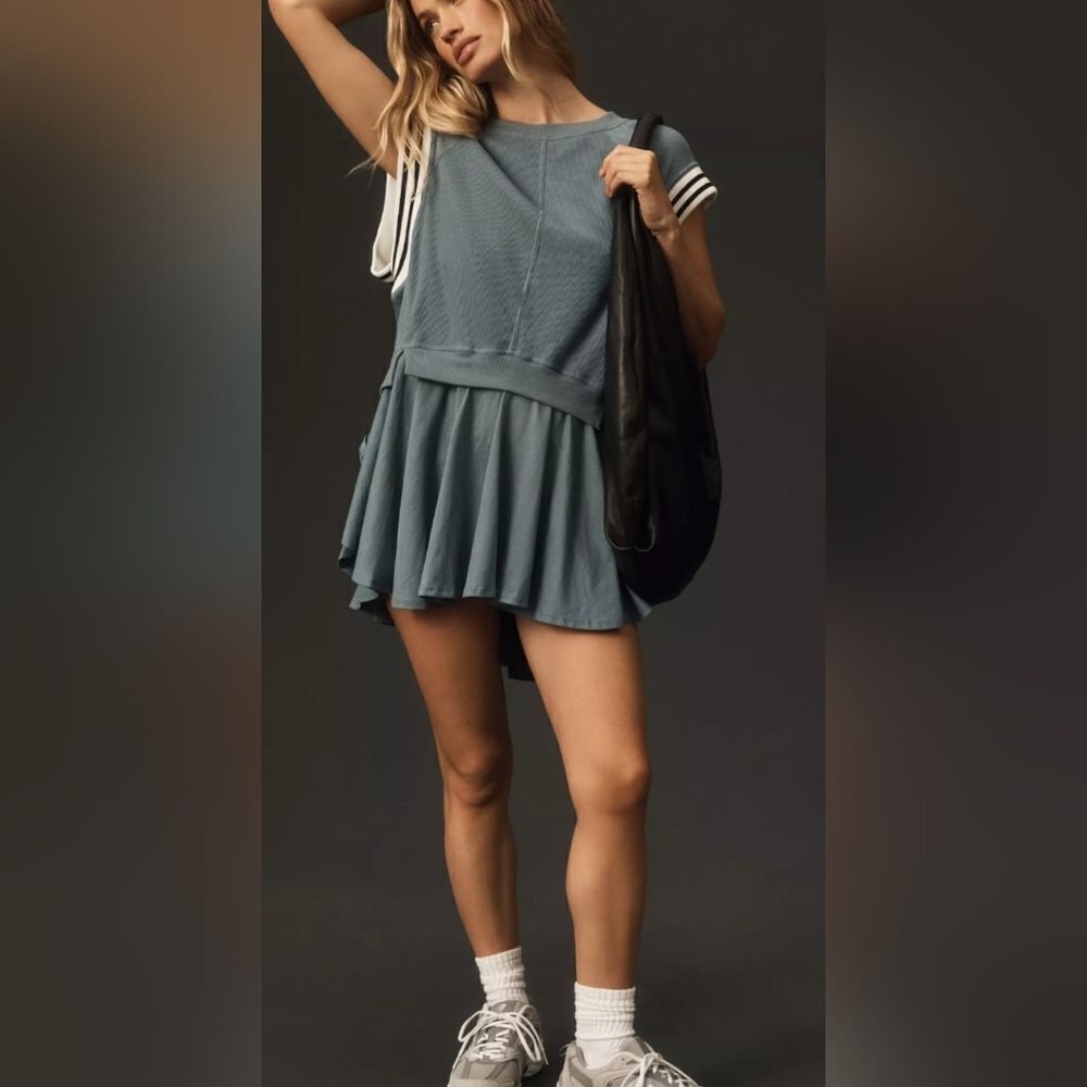 Anthropologie Blue Short Sleeve Top